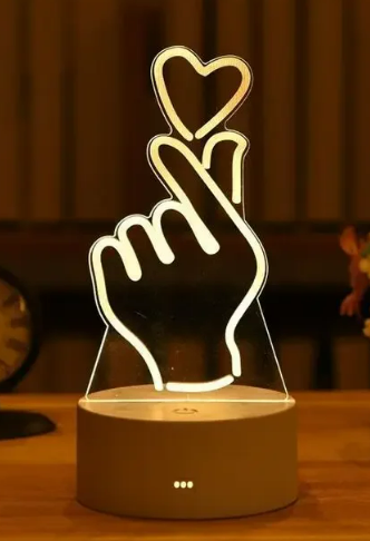 3D Acrylic LED Lamp for a Romantic Ambiance in Your Home - Perfect Children's Night Light, Stylish Table Lamp
